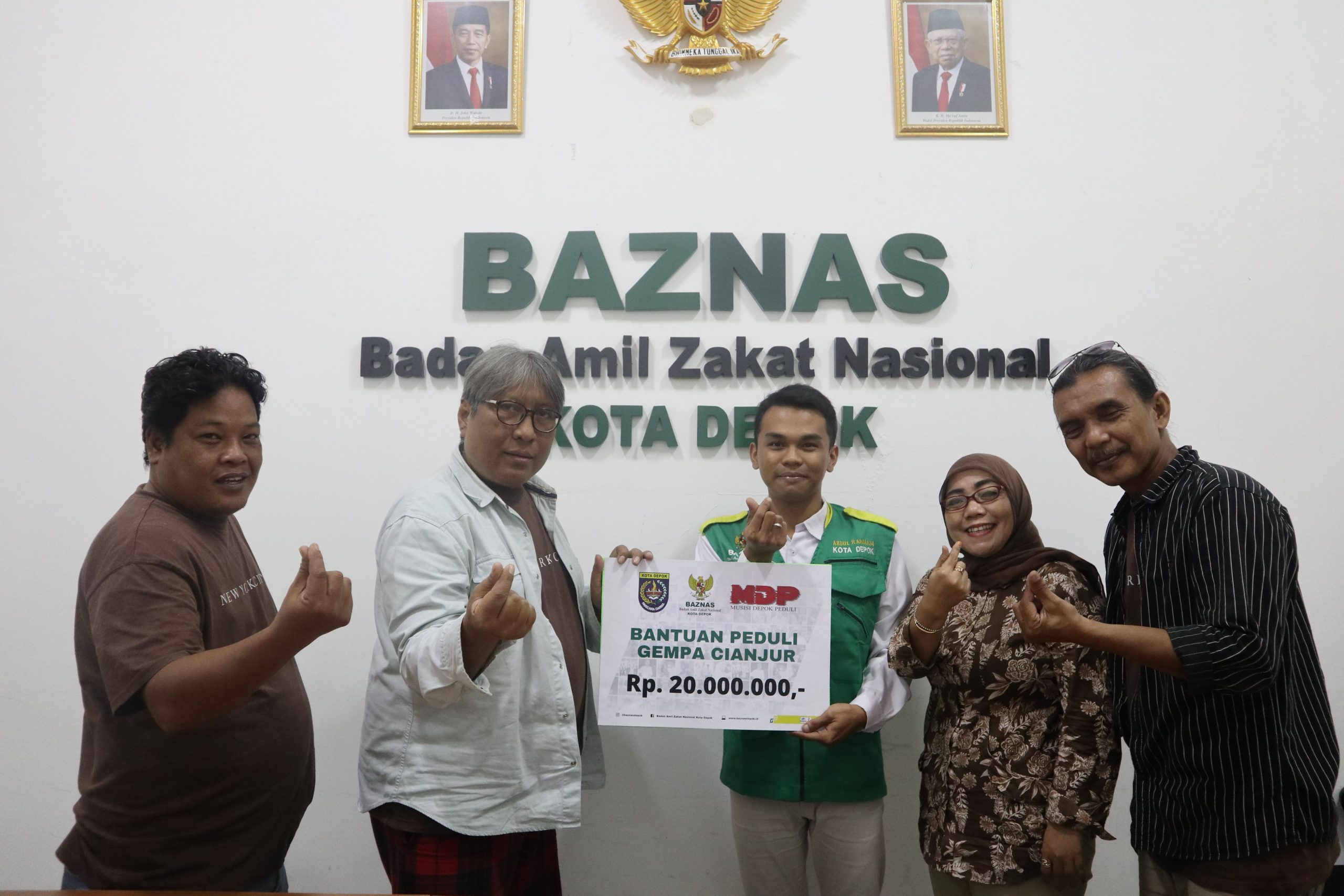 Bantu Korban Gempa Cianjur, Musisi Depok Peduli Percayakan Donasi Yang Terhimpun Melalui BAZNAS Depok