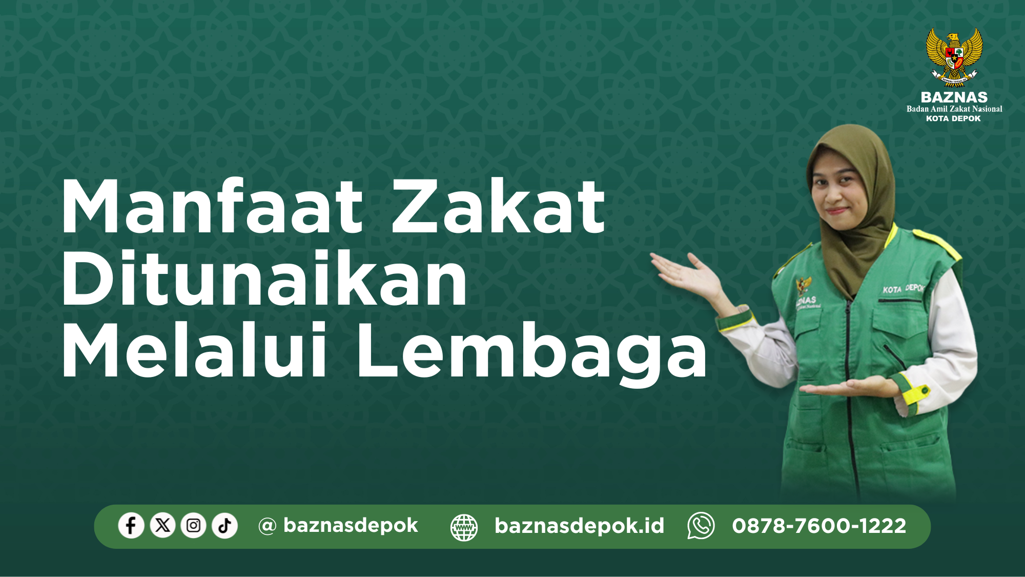 Manfaat Zakat Ditunaikan Melalui Lembaga