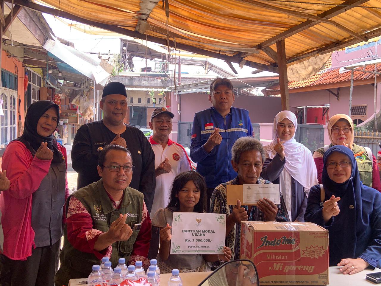 Wujudkan Ketahanan Keluarga, BAZNAS & DP3AP2KB Depok Berikan Bantuan Sembako kepada Warga Tapos