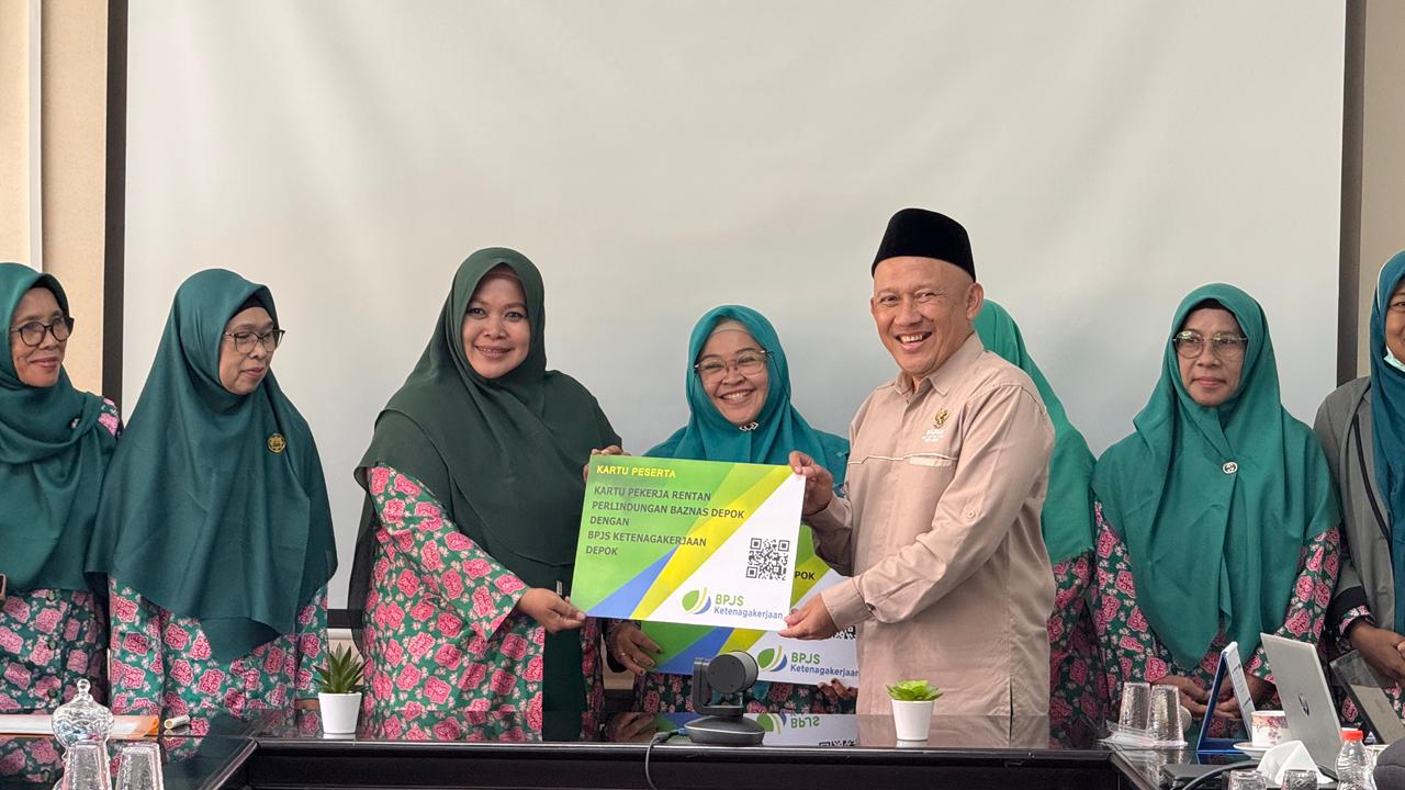 BAZNAS Depok Bersama BPJS Ketenagakerjaan Berikan Jaminan Sosial kepada Pengurus Majelis Taklim di Kota Depok